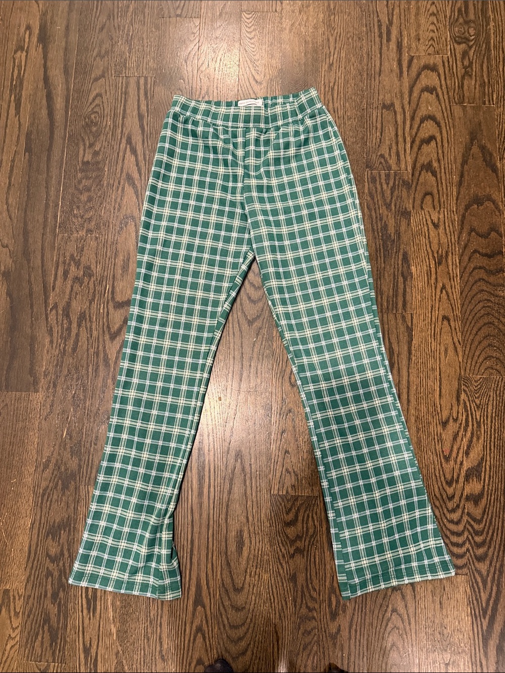 Green Plaid Pants - Comfortable Stretch Bottoms